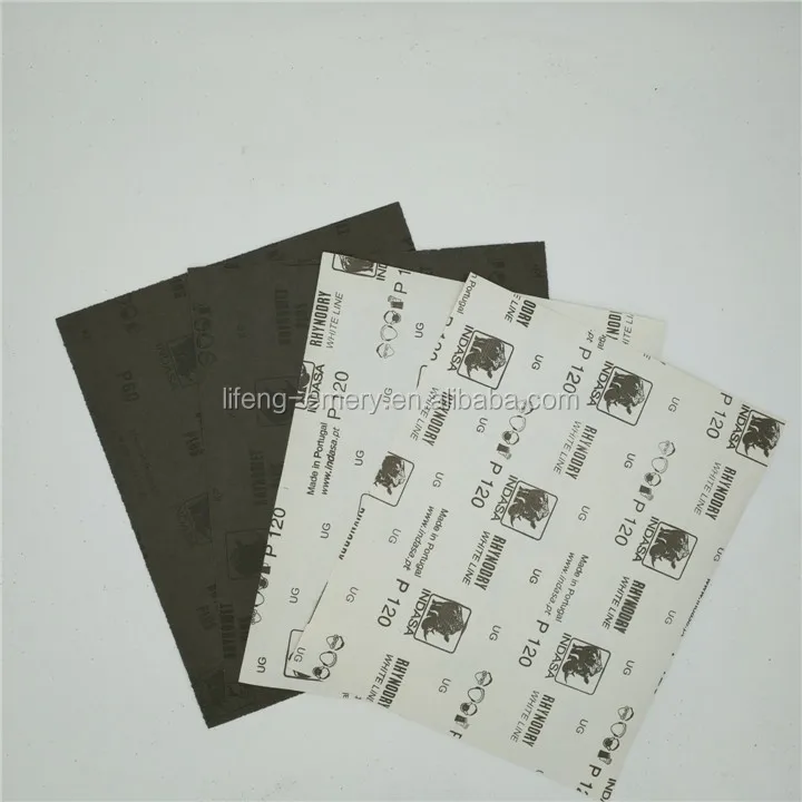 Portugal brand indasa whiteline Folhas abrasives stearate coated waterproof abrasive paper