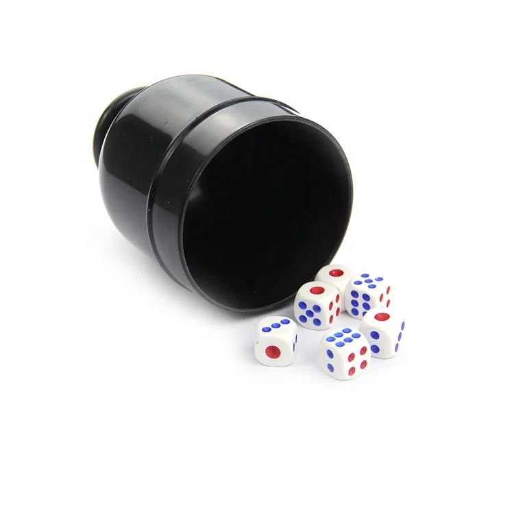 
Dice cup and dice set for gambling plastic dice cup for entertainment 