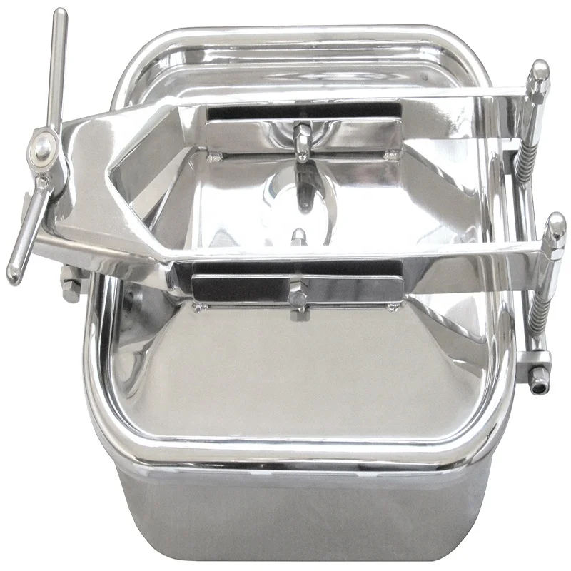 Top quality stainless steel rectangular manways manholes with cover for tank