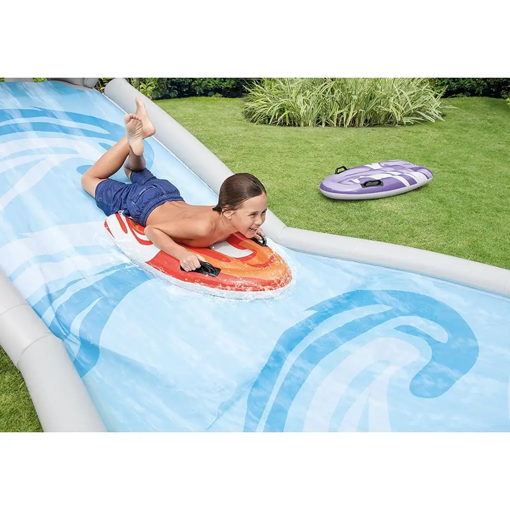 
Factory sales Summer Kids Play Outdoor Game Toys Long Inflatable Speed Triple Splash Water Slip and Slide 