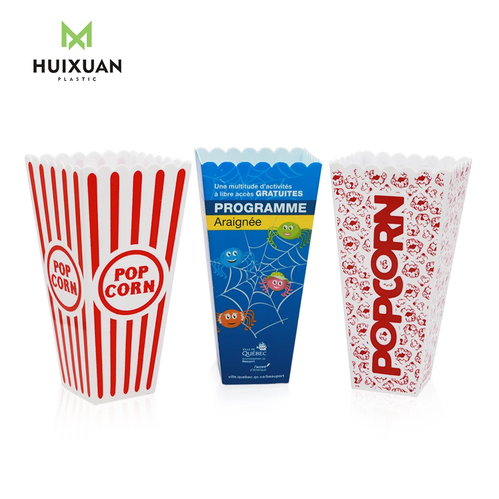 
Custom logo PP plastic popcorn bucket for cinema 