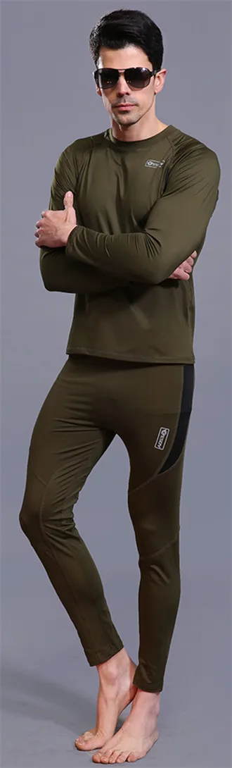 Темно-синее Новое мужское зимнее термобелье с флисовой подкладкой