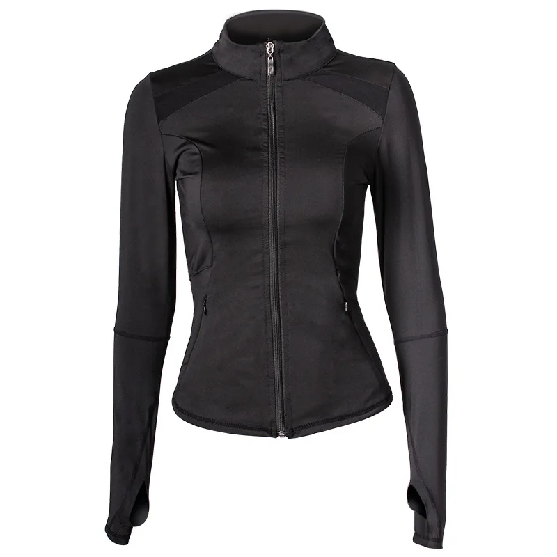 
Women Breathable Fashion Net Mesh Long Sleeve Yoga Sports Jacket Zip with Polyester 