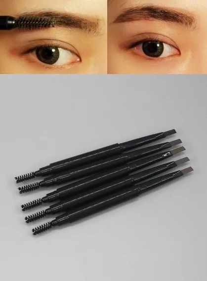 New Double-headed Ultra-fine Waterproof Eyebrow Pencil Triangle Eyebrow Pencil automatic round eyebrow pencil