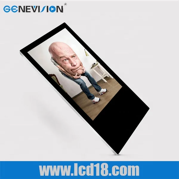 18.5 inch Indoor elevator advertising super thin stand alone video display elevator advertising screen