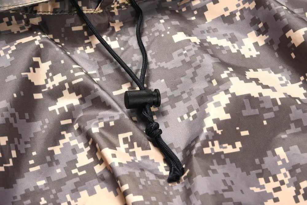 PVC Coating Digital Camouflage Rain coat Poncho Tactical Raincoat