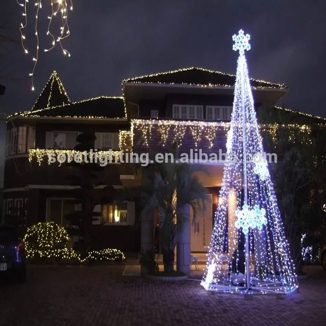 напольного украшения теплый белый светодиодные фары сосулька/привело фея сосулька света