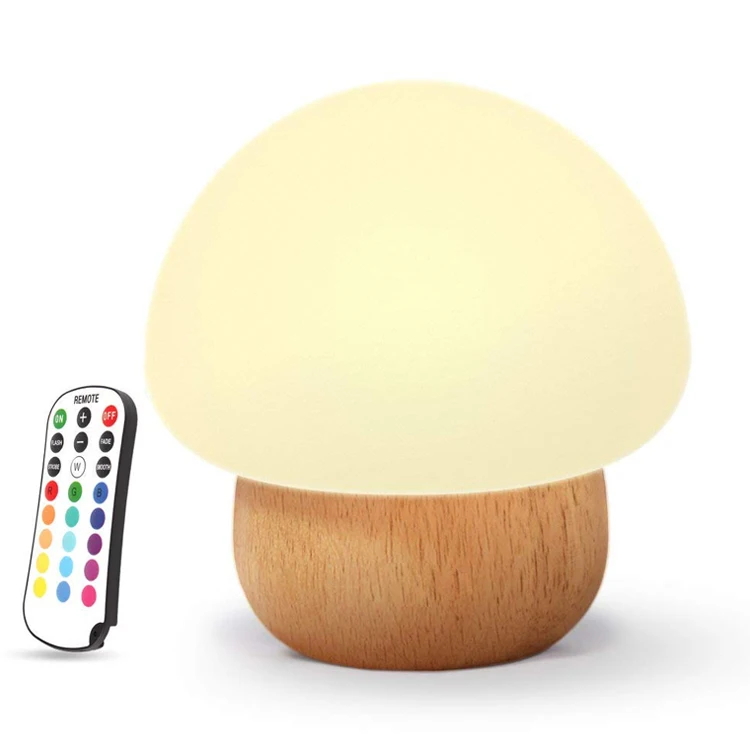 Soft Silicone LED Mushroom Baby Night Lights