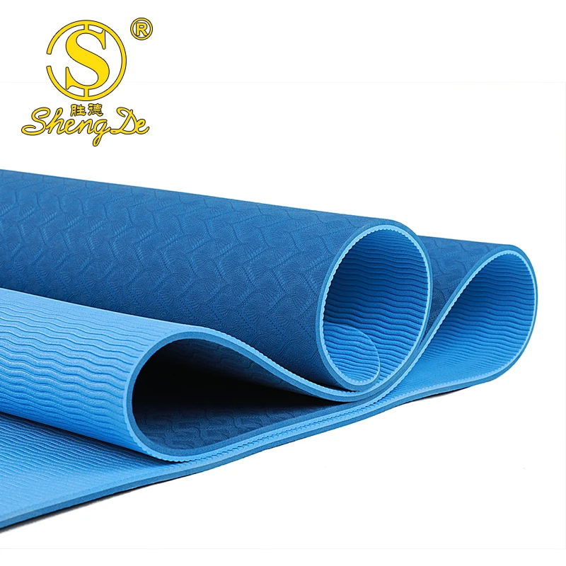 Wholesale Eco-friendly Material 183*61*0.6cm Custom Print Non Slip Tpe Workout Exercise Yoga Mat