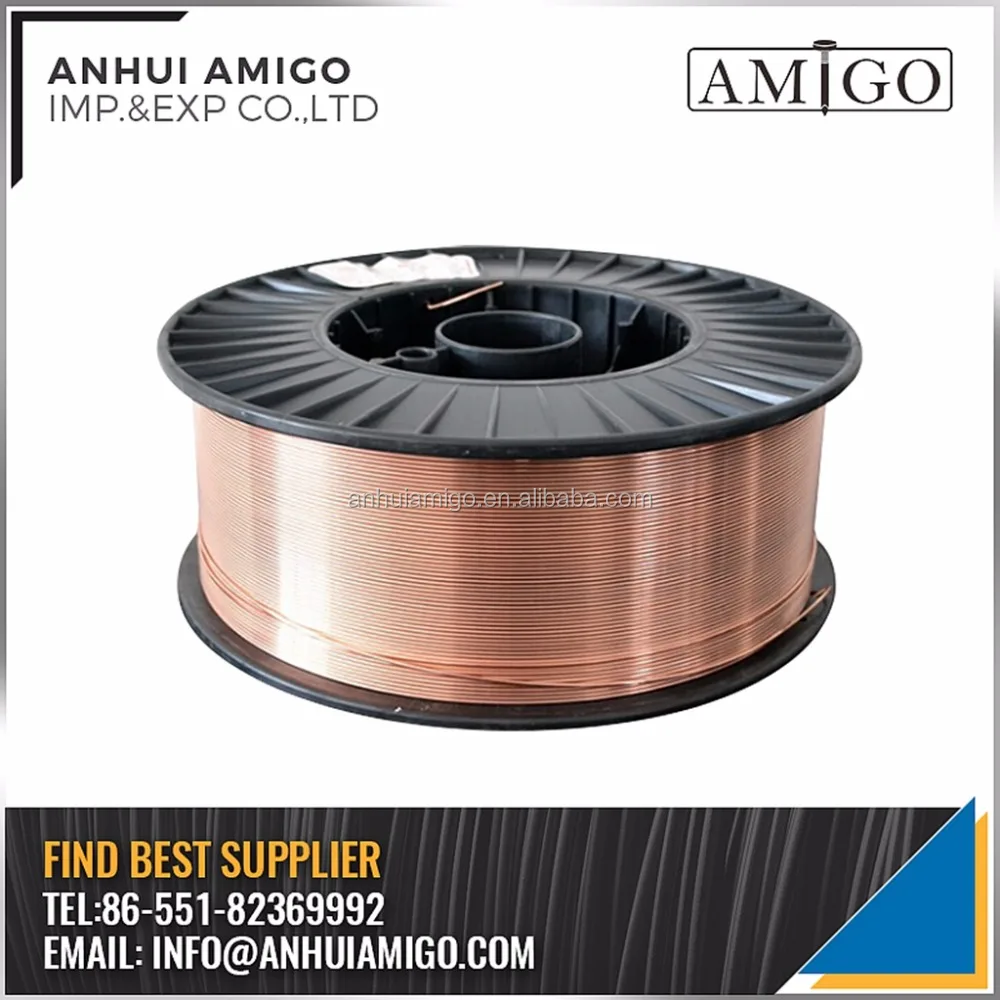 net weight 15kg/spool copper coated mild steel welding wire co2 mig welding wire er70s-6