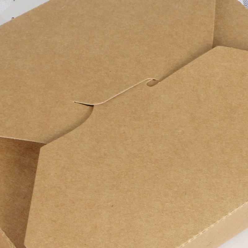 customized logo take away kraft paper or white card food box with certification contain for rice noodle snack and so on