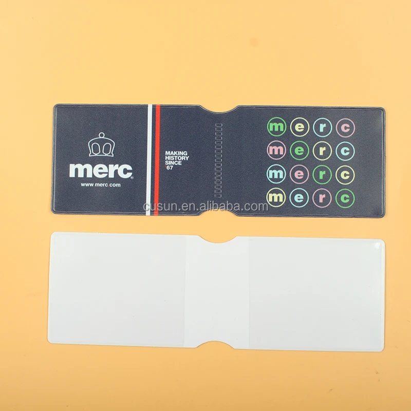 Promotional Custom Print Oyster Card Wallets Cheap soft PVC folding card holder