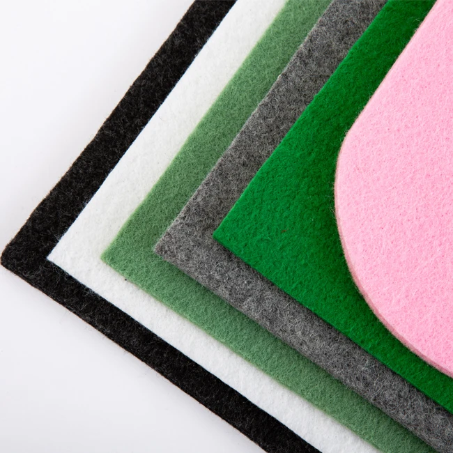 Manufacturers supply 100% polyester  felt roll needle punch non woven felt fabric for carpets coasters felt bag