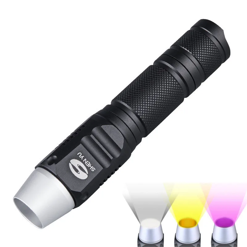 
365nm nichia three color uv led flashlight 