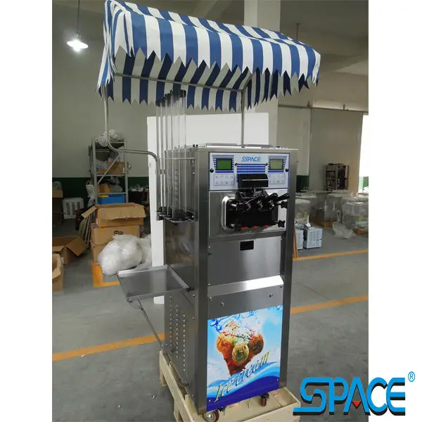 SPACE 6248 ice cream machine with umbrella serving table