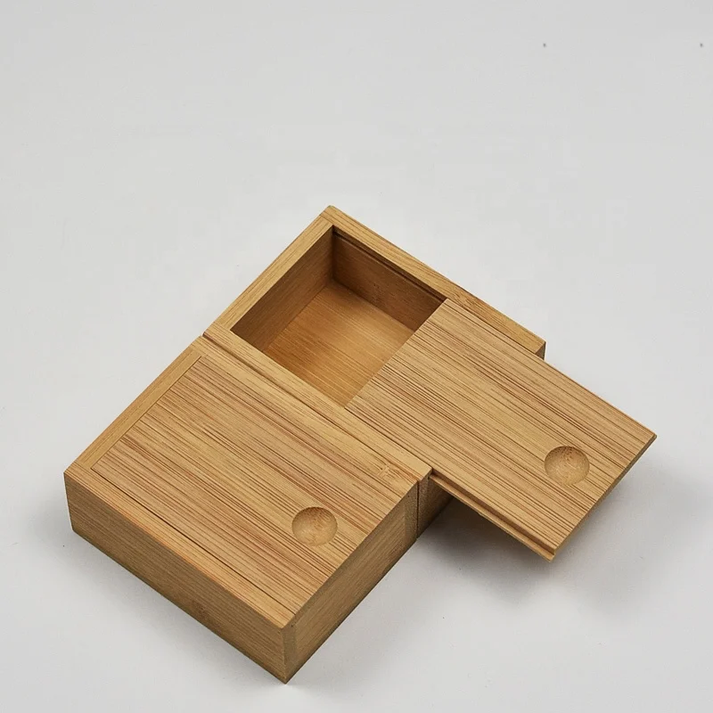 
square storage bamboo tea box with lid and packing case 