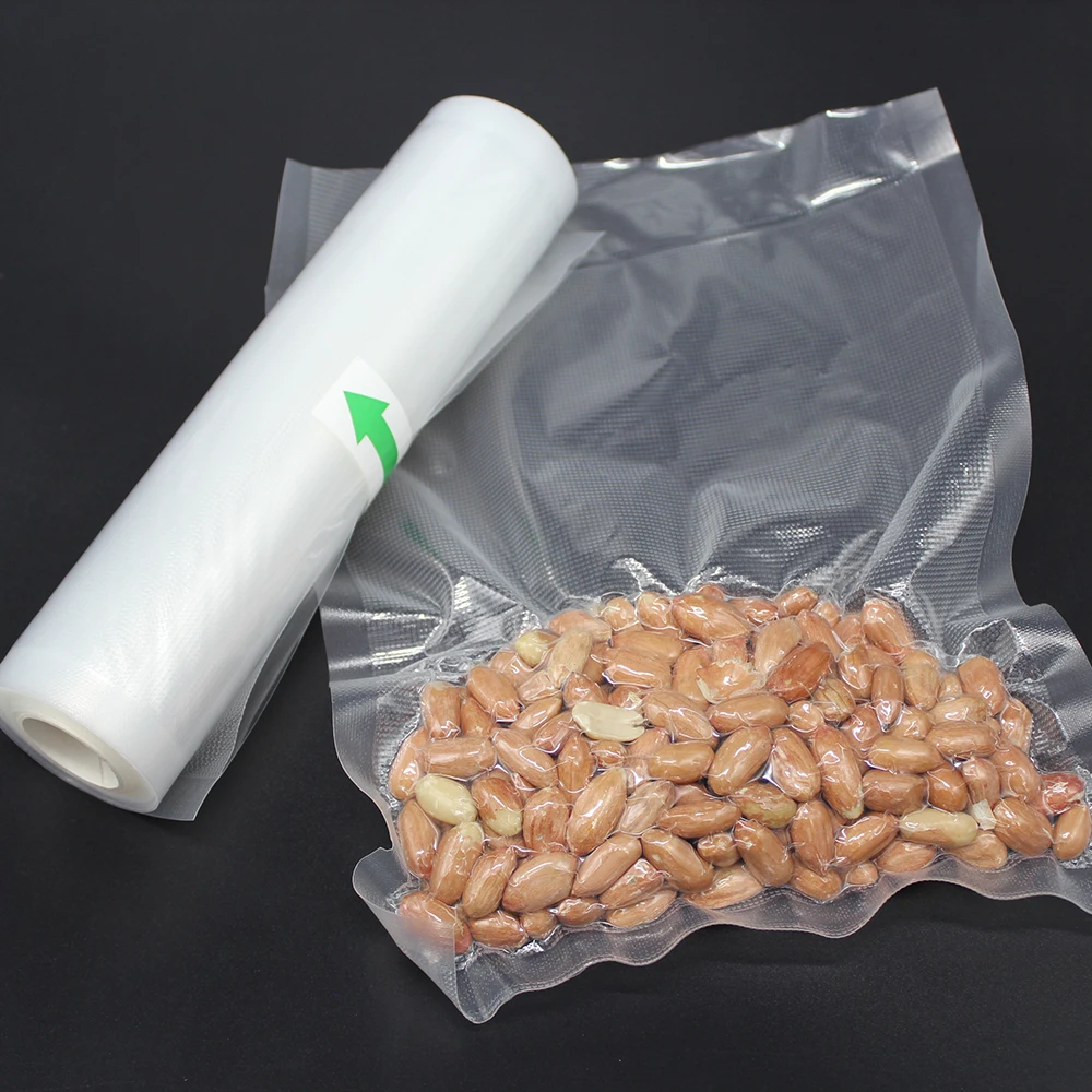 
First grade well-sealed eco-friendly food storage embossed vacuum sealer roll bags easy to hot seal 