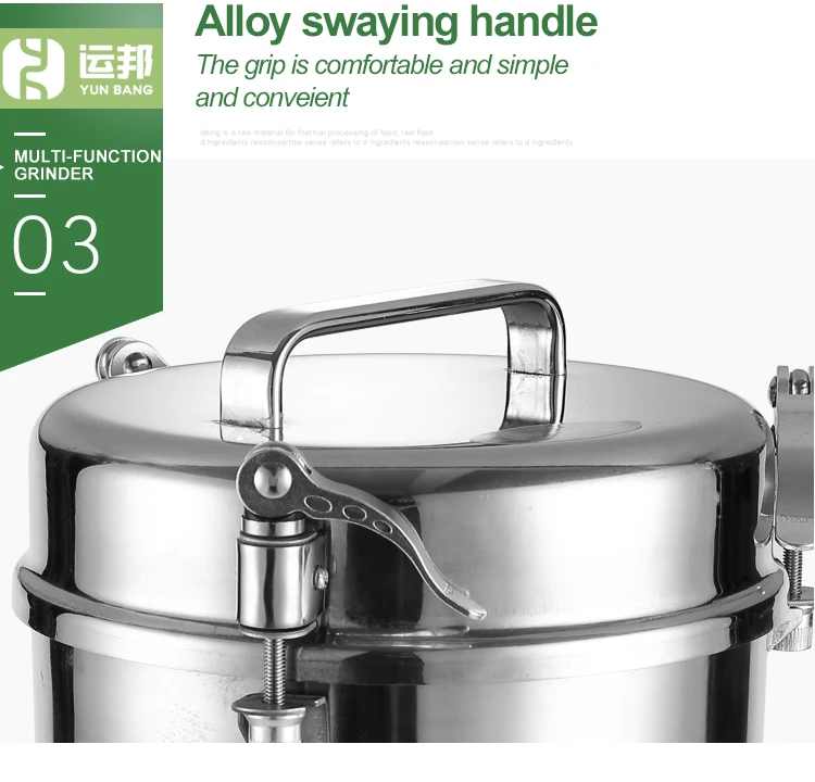 2000g stainless Steel Electric grain mill grinder/medicial powder machine