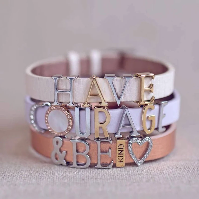 
new charm leather keeper bracelet 