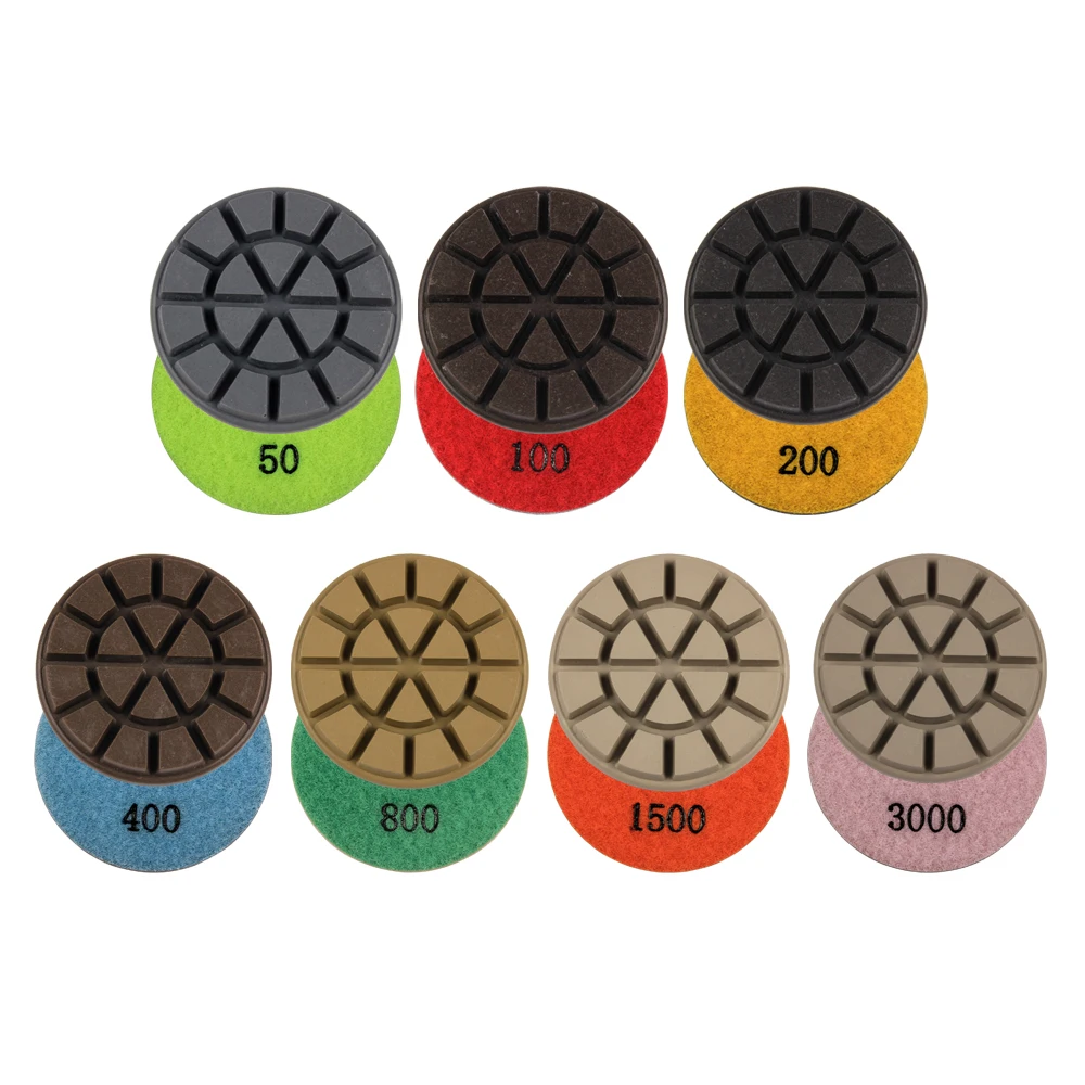 Raizi  Wet Resin Bond Diamond Polishing Pads/pucks for Concrete Floor