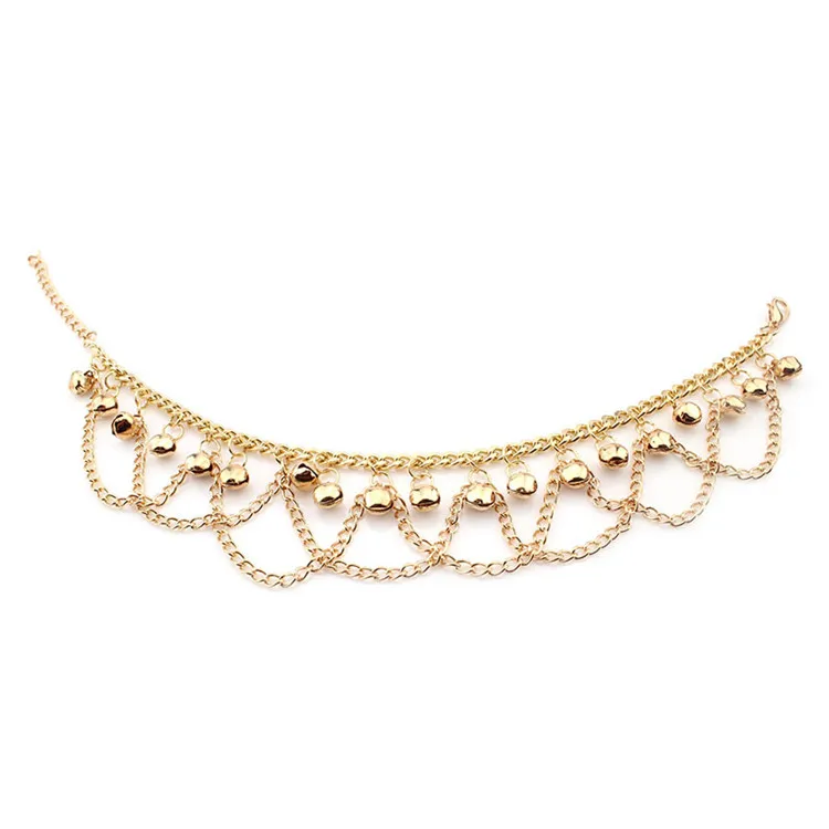 Hot Sell Women Fahion New Design 18 Carat Gold Bell Anklet