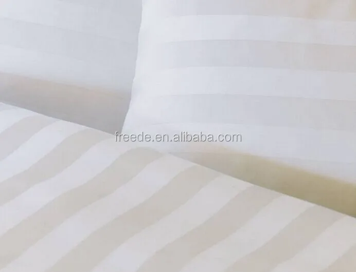 600Thread count 100% percale cotton 1cm sateen stripe plain dyed fabric for hotel bedding linen sheets