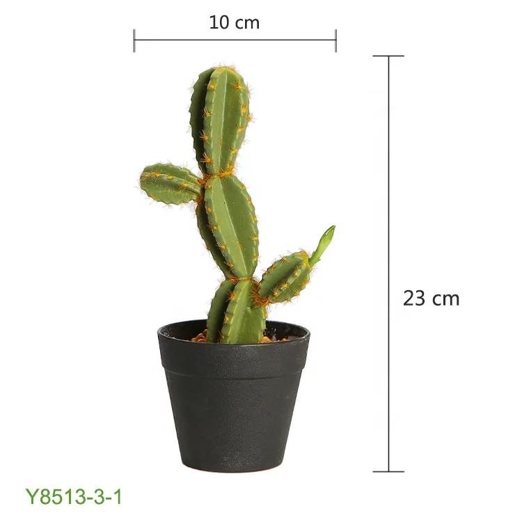 Home decoration cheap best selling artificial cactus potted 23 cm mini green decorative plants