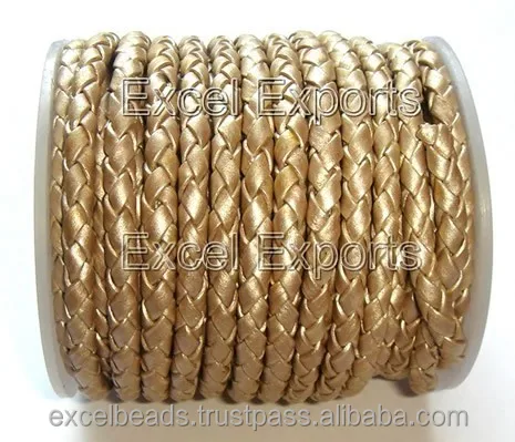 6 ply Braided Leather Cords - Top quality black braided leather bracelet cord bag handle dog leashes cords