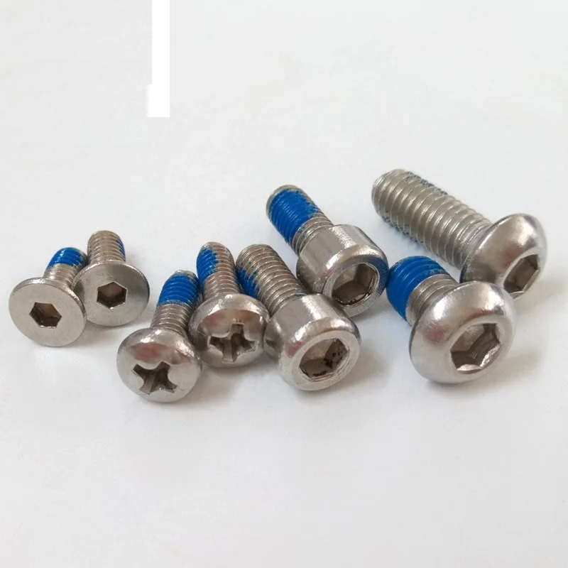 Threaded locking botton head screw methods for Secure Connections threadlockers blue nylon patches bolt