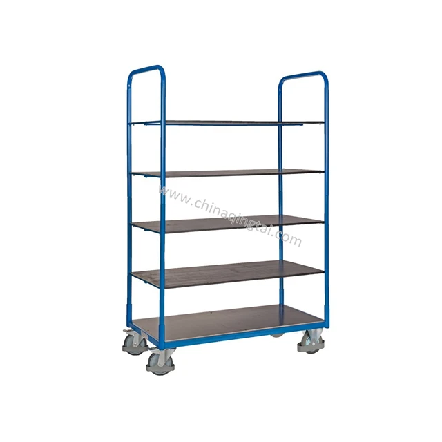 
 5 напольная ручная тележка с датской платформой грузоподъемностью 300 кг  