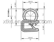 Electric cabinet seal strip/machine cabinet rubber strip/kitchen cabinet door seal