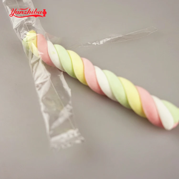 
10g Factory Price Stripped Colored Twist Marshmallow 