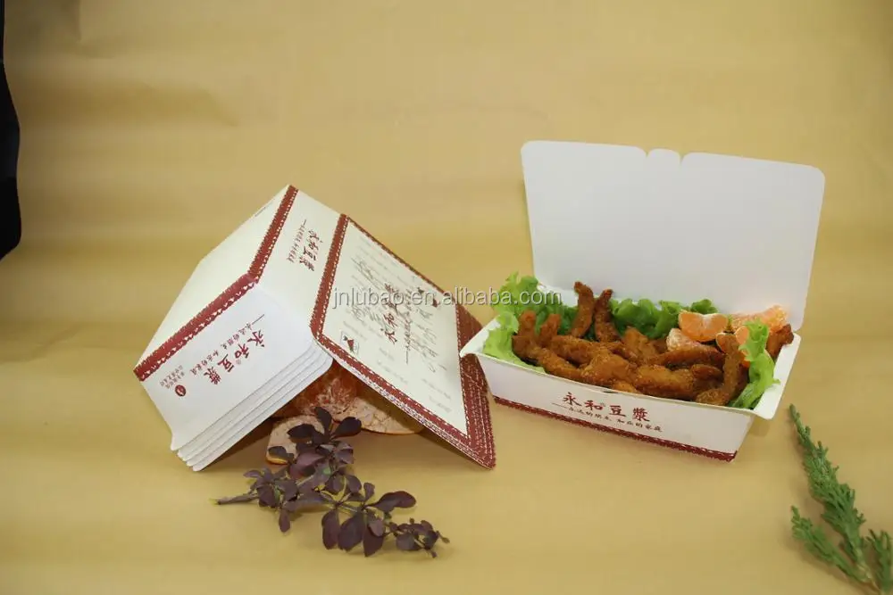 Disposable Paper Take Away Lunch Box with test report