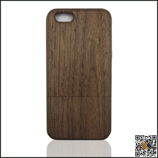 Лучшие продажи дерево чехол для iphone 6, черный орех телефон чехол
