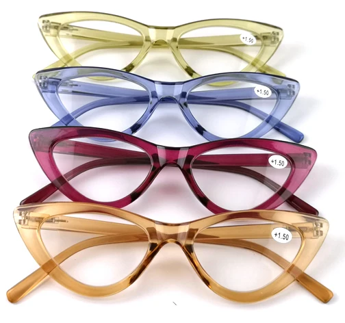 Anti blue ray Cat eye reading glasses,Plastic women cat eye reading glasses