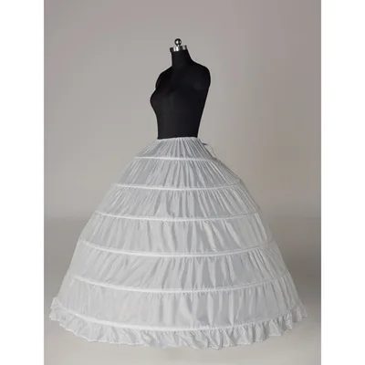 
High Quality White Black Wedding Ball Gown Petticoat Ballon Long 6 Rings Bridal Petticoats 