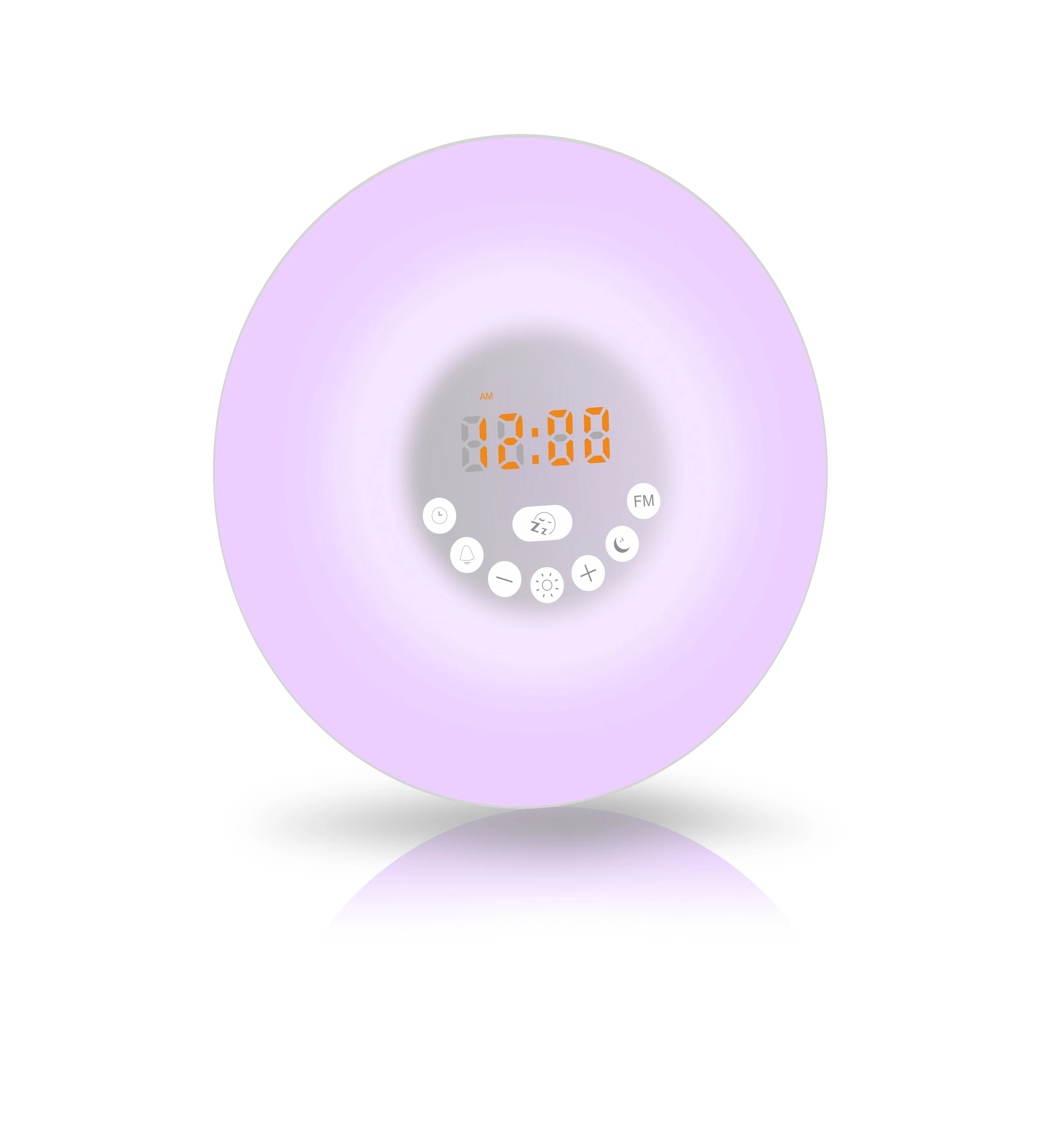 
digital fm radio alarm clock with LED display wake up/sleeping night light 