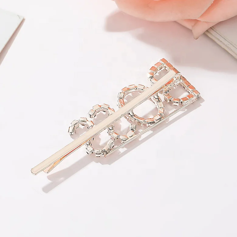 Girls love boys sexy boss kiss ABC letter crystal hair clip rhinestone stone hair buckle