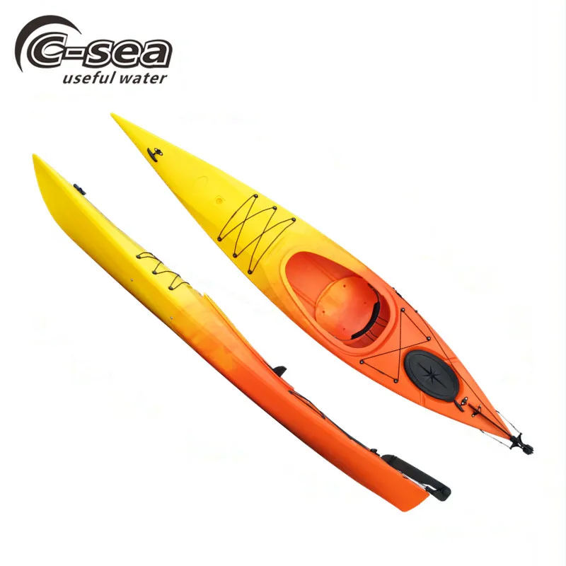 3 слоя Одиночная морская пластиковая океанская байдарка с руль для арендного бизнеса