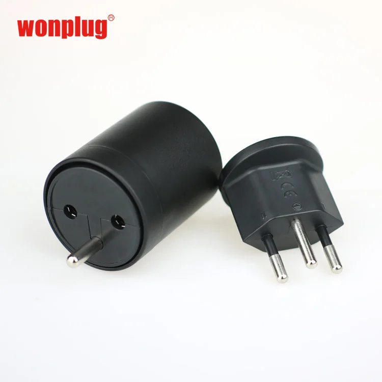 Germany schuko France to swiss permanent fixed adapter plug