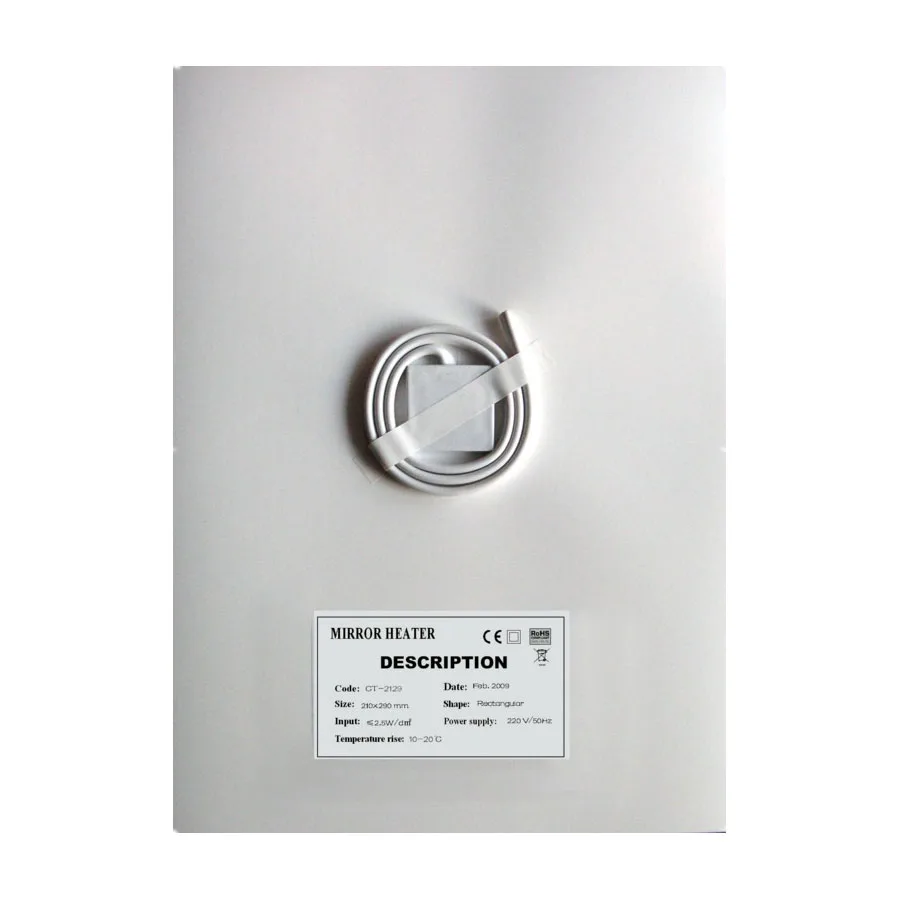 CE RoHs Approved High Quality Bathroom Mirror Heating Pad