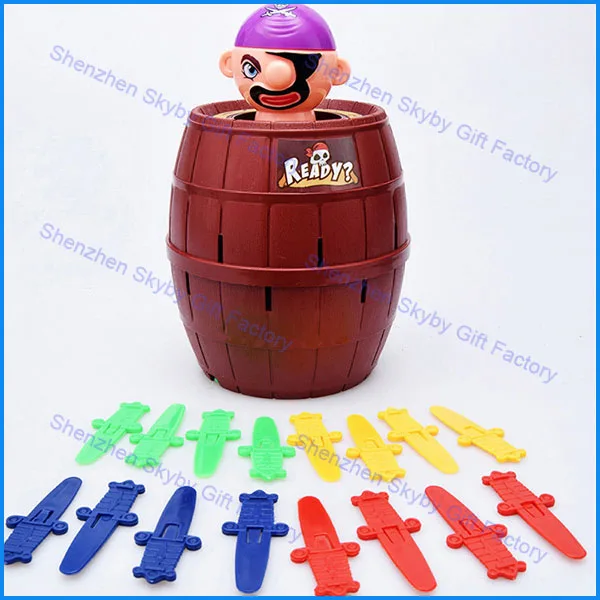 
Novelty Kids Plastic Funny Lucky Party Pirate Barrel Game Prank Toys Child 