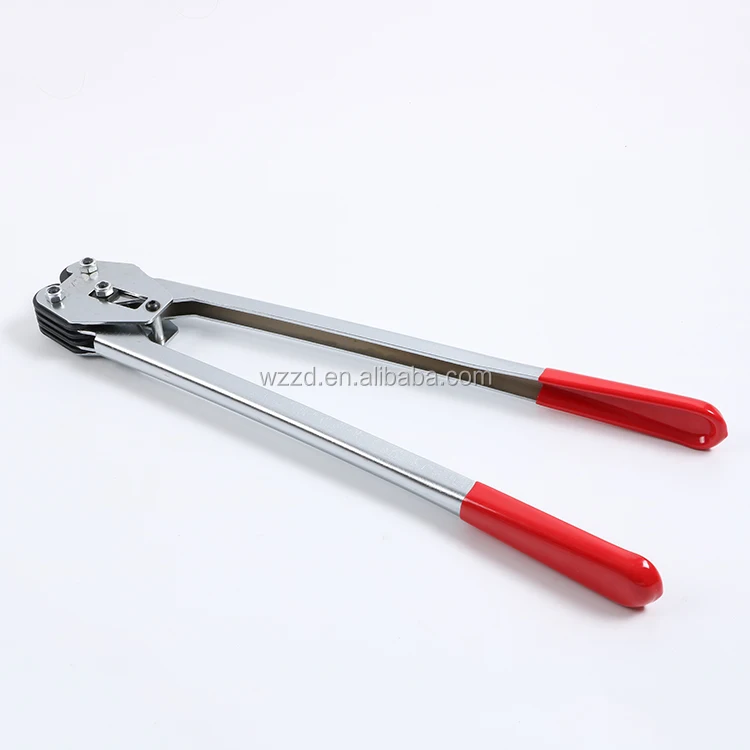 Brick packaging transportation polyester band crimping tool