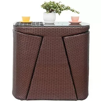 Garden Furniture Rattan 1 Table and 2 chairs Z320 good quality storage table