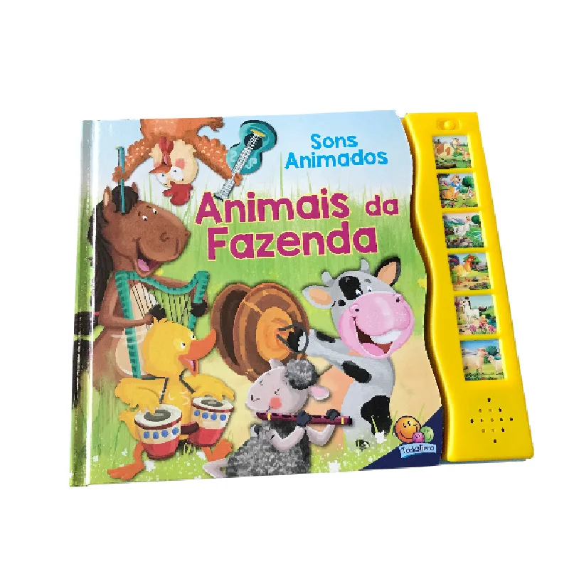 Factory Custom and Supply Hardcover Board Audio Sound Voice Book for Child Education Offset Printing Film Lamination Hard Cover