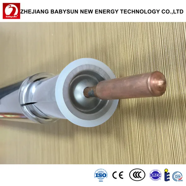 
solar water heater parts solar vacuum tube with heat pipe, heat pipe evacuated tube 