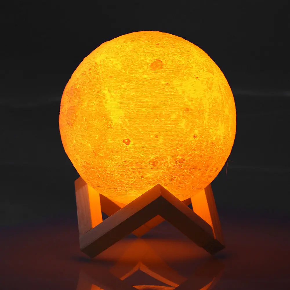 Best Price No Minimum 15 cm Touch 16 Colour 3d Lunar Moon Globe Lamp Manufacturer In China