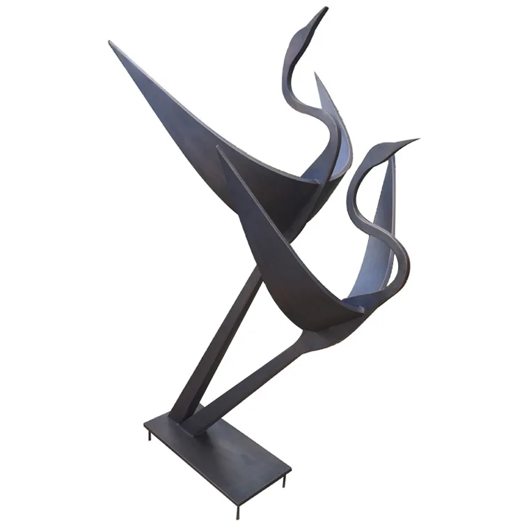 Municipality contemporary sculpture stainless steel metal art animal statue bird abstract garden sculpture for outdoor