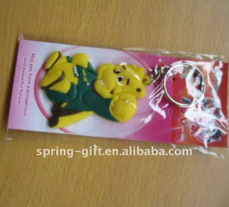 Custom 3d Soft Pvc Keychain Key Chain Silicone Key ring Cartoon Rubber Print Emblem Metal OEM Customized  promotional keyring