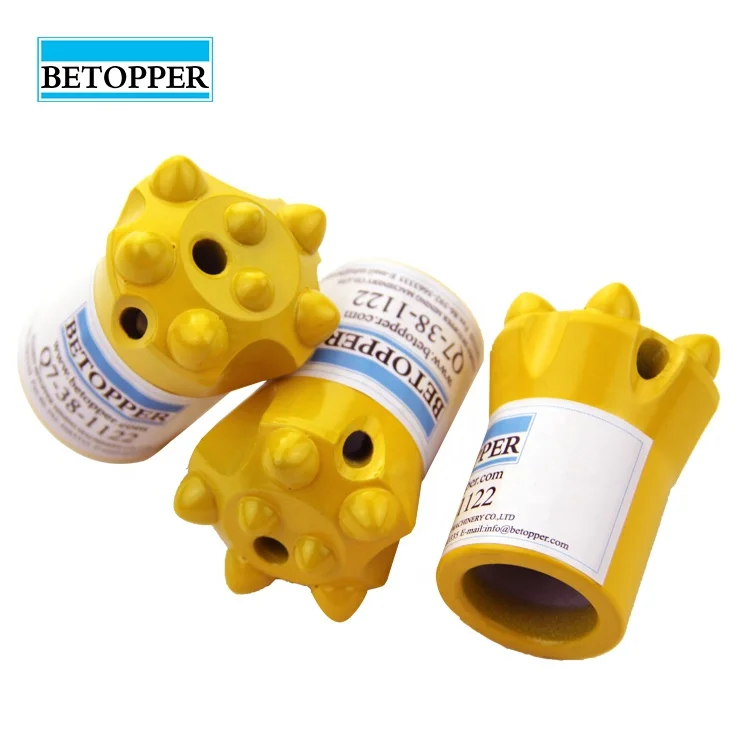 7 buttons 38mm yellow color  tapered button drill bit